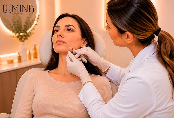 Aplicación de Relleno Línea Marioneta en Lumina Clinic