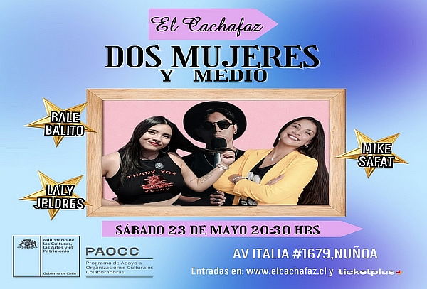 Show de stand up 2 Mujeres y Medio en El Cachafaz