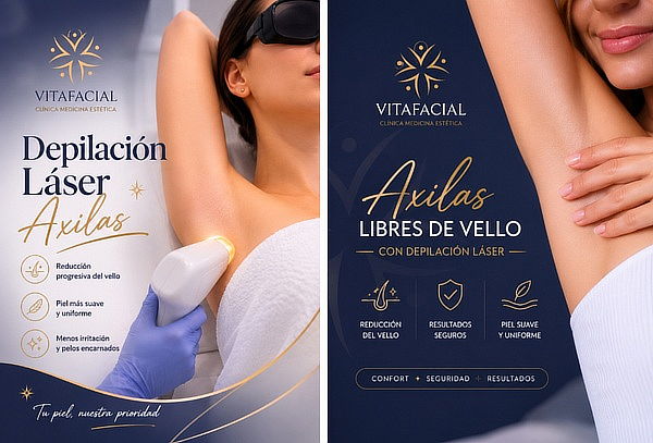 Pack 6 Sesiones de depilación láser Axilas