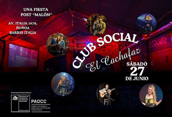 Club Social  Sábado 27 Junio en El Cachafaz