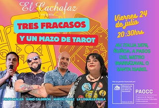 Comedia "Tres Fracasos y un Mazo de Tarot" en El Cachafaz