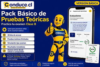 Pack Basico de Pruebas Teoricas en Conduce
