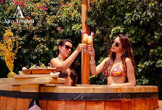Spa Invierno 2 Personas Tinaja+ Sauna+ Bebestible+ Masaje