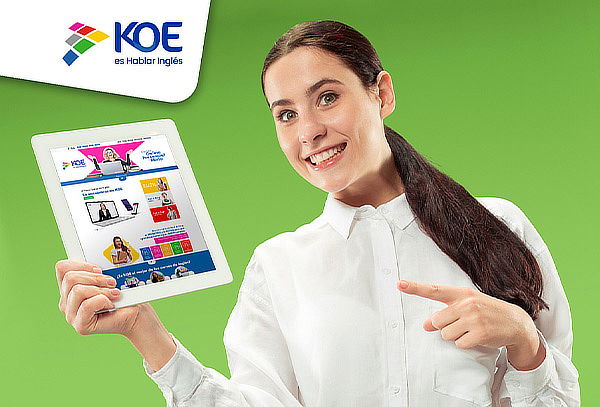 KOE paga$690 y obtén$190.000 desc. matricula curso de inglés
