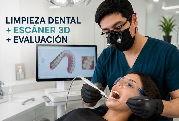 Limpieza Dental (destartraje) + Escáner 3D + Evaluación