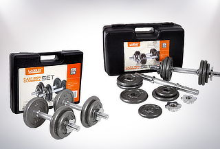 Set de Mancuernas Cromadas de 10 o 20 kg. 