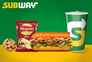 SUBWAY COMBO COMPLETO: Sándwich + Papas + Galleta y Bebida