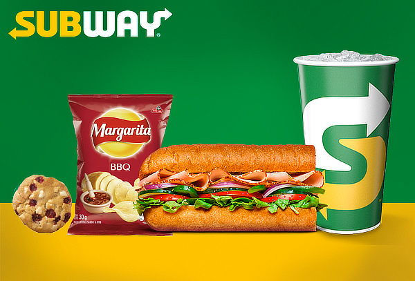 SUBWAY COMBO COMPLETO: Sándwich + Papas + Galleta y Bebida