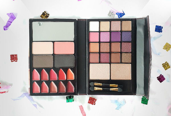 Set de Maquillaje Labiales, Sombras, Iluminadores, Polvos