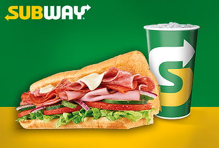 SUBWAY: Sándwich 15 cm + Bebida - Valido en 34 Sedes