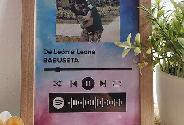 Cuadro Regalo Spotify: Personalizado con Foto y Canción 