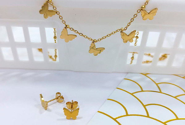 Set Cadena Multidije + Aretas en Acero Inoxidable
