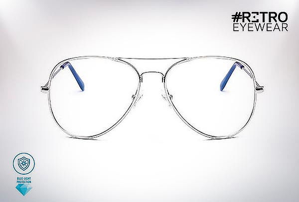 Gafas Retro Dorado o Plateado + Lente Anti-Blue + Envío