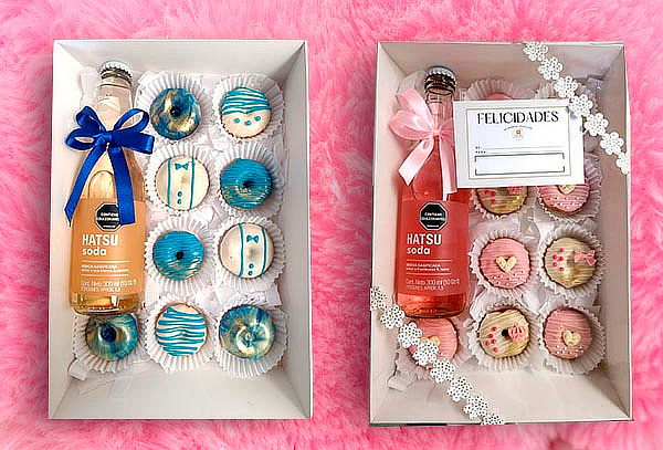 Caja de Lujo con Mini Donas + Soda + Tarjeta