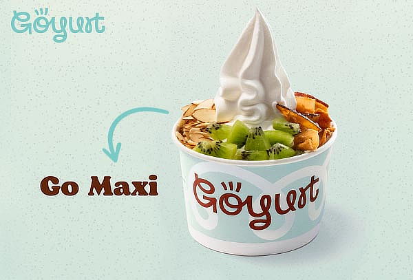 Go Maxi con 3 topping y 1 salsa a elección