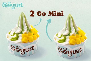 2 Go Mini con 1 Topping y 1 Salsa de barra c/u