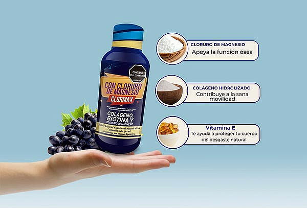 2 Frascos de CLORMAX Colágeno Hidrolizado con Biotina