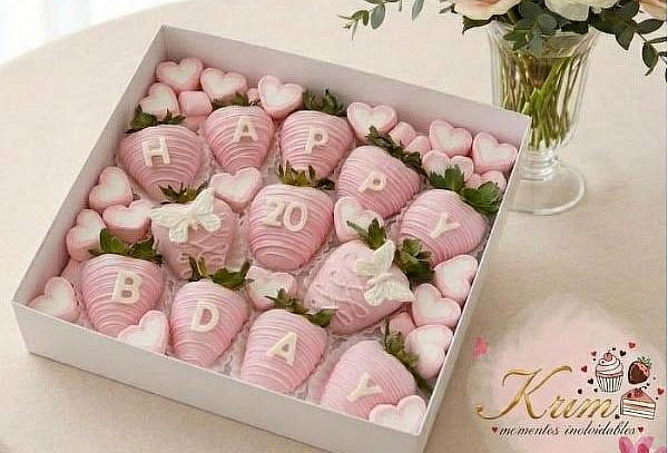 Fresas con Chocolate Premium Celebración de Cumpleaños
