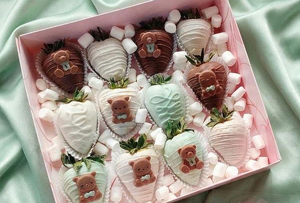 Fresas con Chocolate Premium para Baby Shower