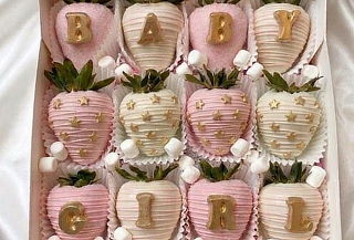 Fresas con Chocolate Premium para Baby Shower