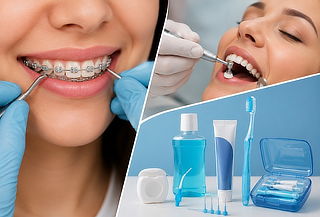 Montaje de Brackets + Paq. limpieza dental + kit de higiene