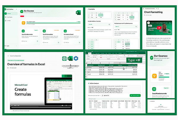 6, 12, 18 o 36 meses de Curso Online de Excel