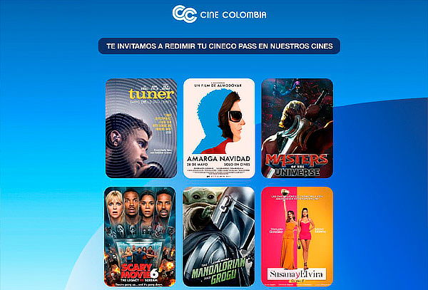 ¡Entrada 2D en Cine Colombia ¡Lunes a Domingo!
