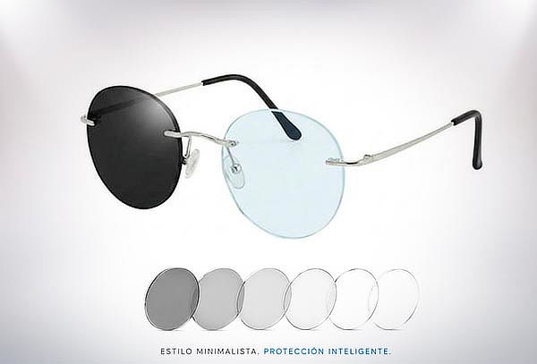 Gafas + Lentes Photochromic Anti-Blue Formula Máximo+/-3.0