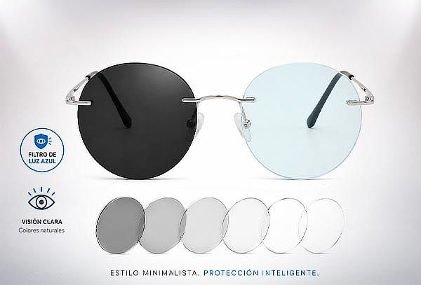 Gafas + Lentes Photochromic Anti-Blue Formula Máximo+/-3.0