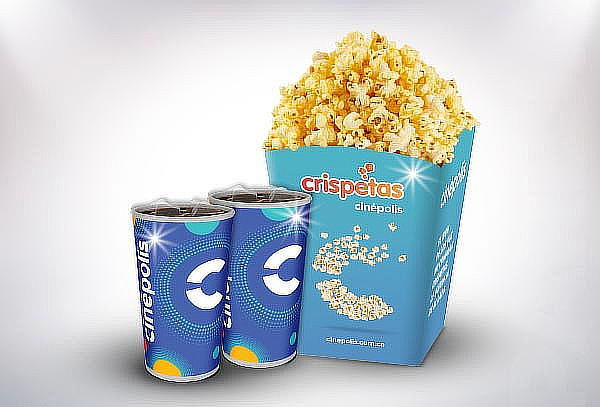 Cinépolis Combo Pareja: 1 Crispeta + 2 Gaseosas