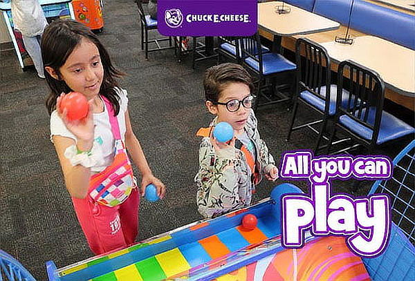 Chuck E Cheese - Paquete de 50 Puntos de Juegos