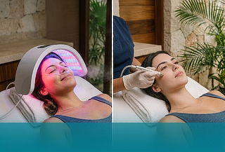 2x1 Limpieza Facial + Máscara LED + Ozono + Microdermo