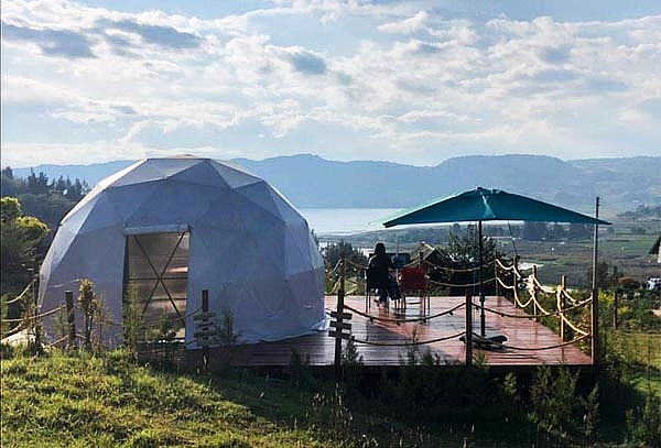 1 Noche Romántica Glamping Domo + Desayuno Aquitania Boyacá 