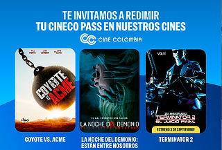 ¡Entrada 2D en Cine Colombia ¡Lunes a Domingo!