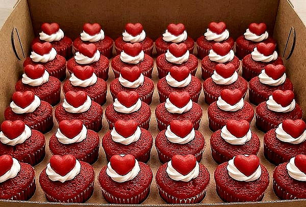 36 Unidades de Cupcakes Medianos San Valentin 