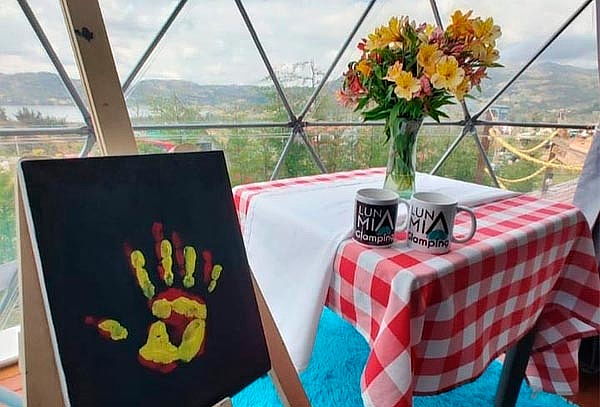 1 Noche Romántica Glamping Domo + Desayuno Aquitania Boyacá 