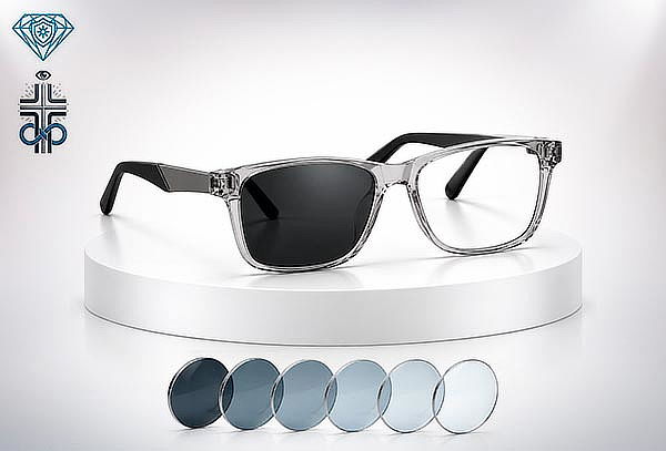 Gafas Transparentes Ice + Lente Fotocromático  +/-3.0