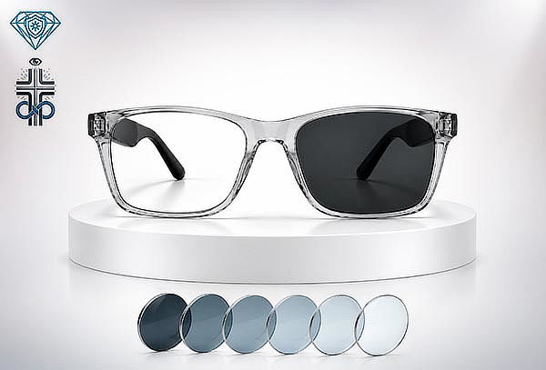 Gafas Transparentes Ice + Lente Fotocromático  +/-3.0