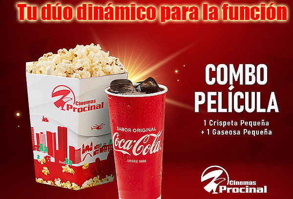 Entrada 2D + Combo de Crispetas Pequeñas + Gaseosa