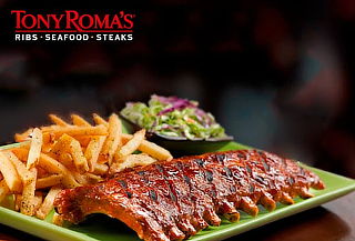 Tony Roma's para 2:Costillar Baby Back+Alitas+Guarnición