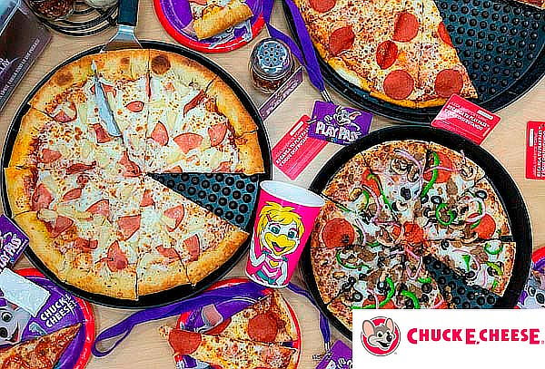 COMBO Pizza MED + 2 Refrescos + 60 juegos en Chuck E. Cheese
