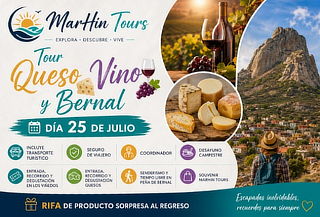 Tour para 1:  Queso, Vino  en Peña Bernal Pueblo Mágico 