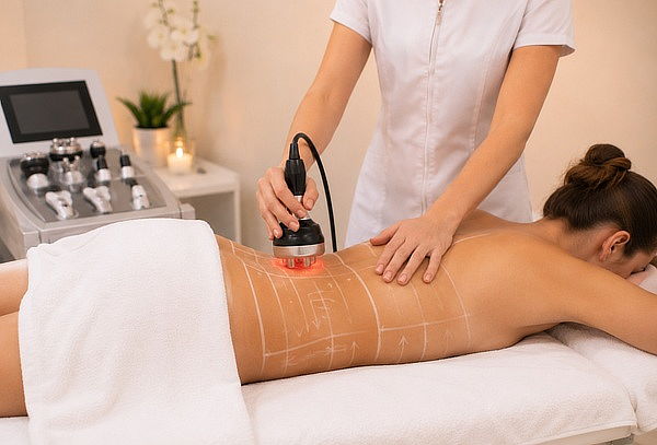Marcaje de abdomen, cintura y espalda + Radio  + Lipolisis