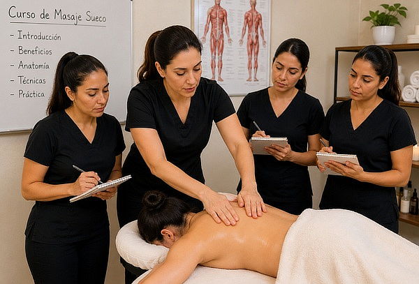 Curso Presencial de Masaje Sueco Teórico-Práctico