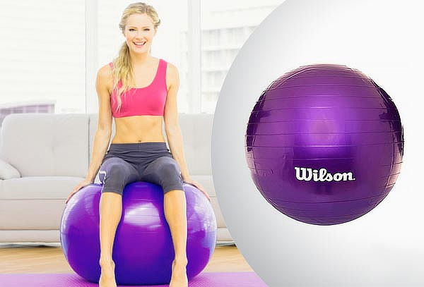 Pelota Wilson para yoga o pilates 55 cm morada