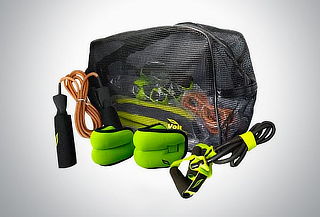 Kit Voit de entrenamiento: Polainas + Cuerda saltar + Liga
