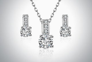 Set "Paris" Collar y aretes con cristales austriacos