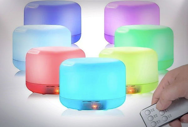 Difusor y Purificador de Ambiente con 7 Colores de Luz 