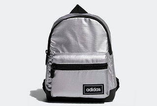 Mini mochila Adidas Classic color plata metalizada