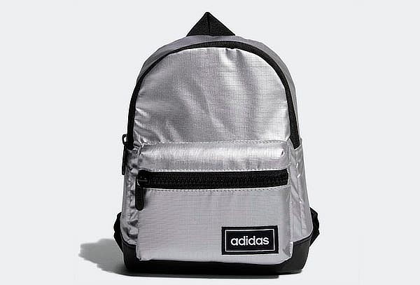 Mini mochila Adidas Classic color plata metalizada